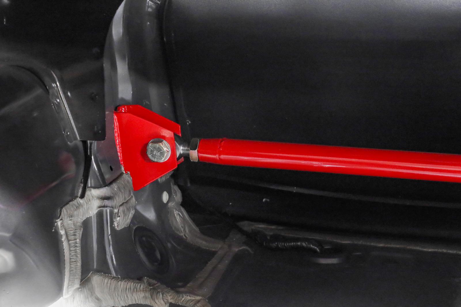 BMR Suspension 24-25 Ford Mustang Rear Steel Shock Mount & Brace Kit - Red