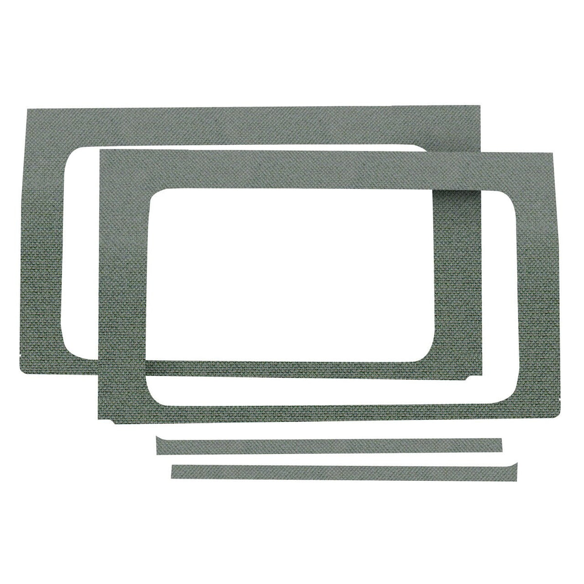 DEI for 2018-2023 Jeep Wrangler JL 4-Door Boom Mat Rear Side Window Trim - 4 Piece - Gray