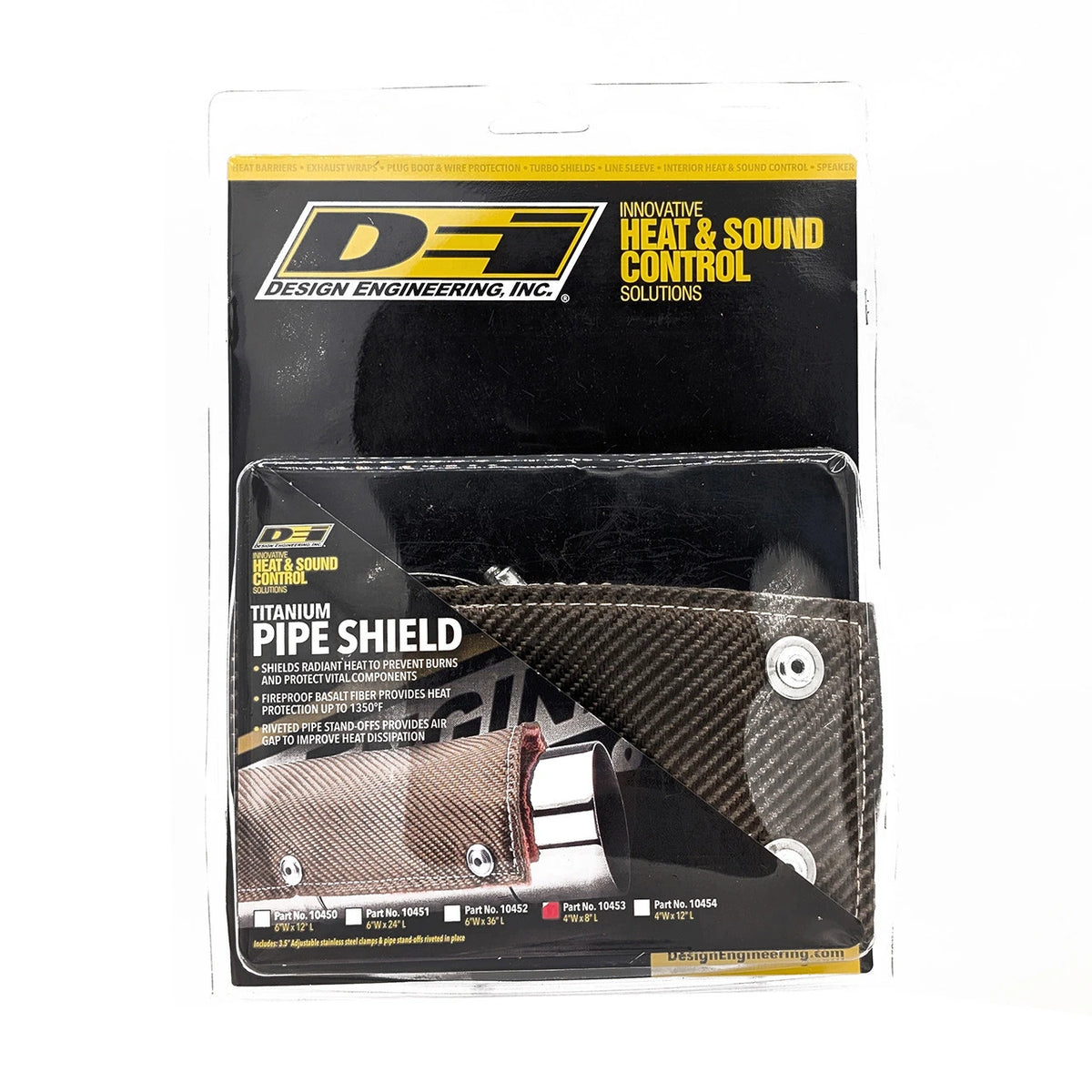 DEI Pipe Shield with Stainless Steel Clamps - 4in x 8in - Titanium
