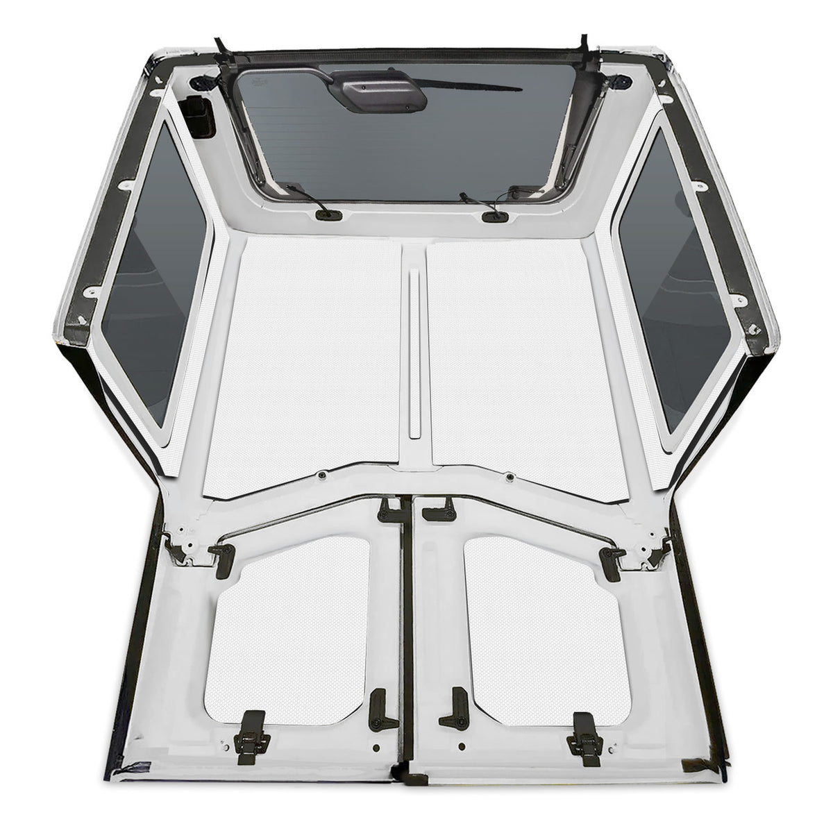 DEI for 2018-2023 Jeep Wrangler JL 2-Door Boom Mat Complete Headliner Kit - 7 Piece - White