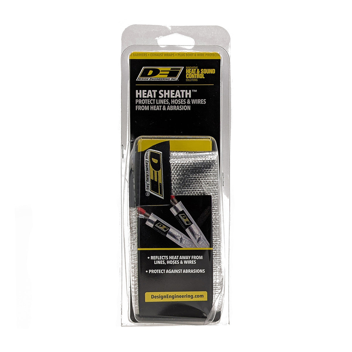 DEI Heat Sheath 1-1/2in I.D. x 3ft - Aluminized Sleeving - Sewn Edge
