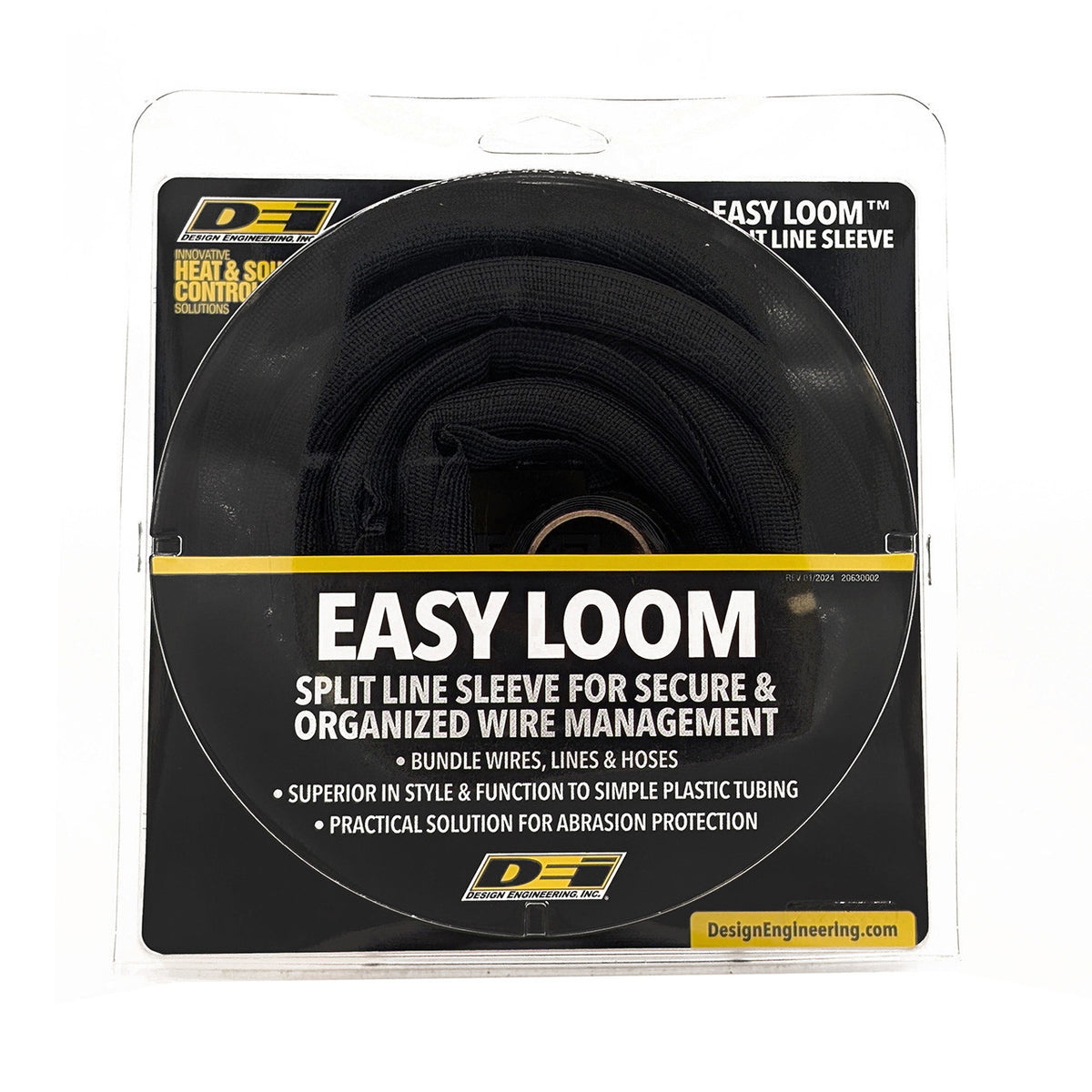 DEI Split Wire Sleeve Easy Loom 16mm-5/8in x 12 Black