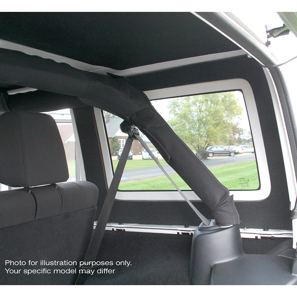 DEI for 2011-2018 Jeep Wrangler JK 4-Door Boom Mat Rear Side Window Trim - 2 Piece - White