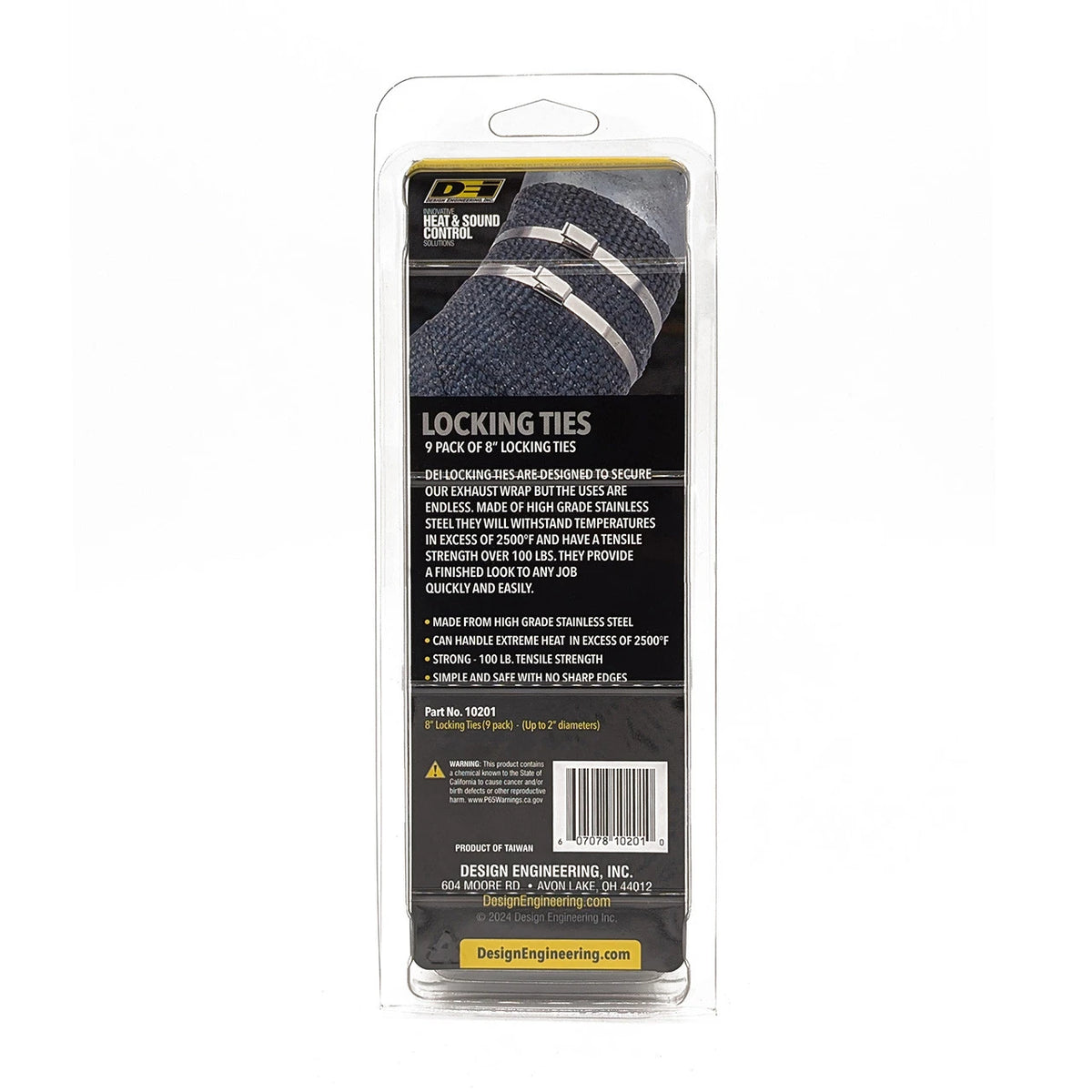DEI Stainless Steel Locking Tie 8in - 8 per pack