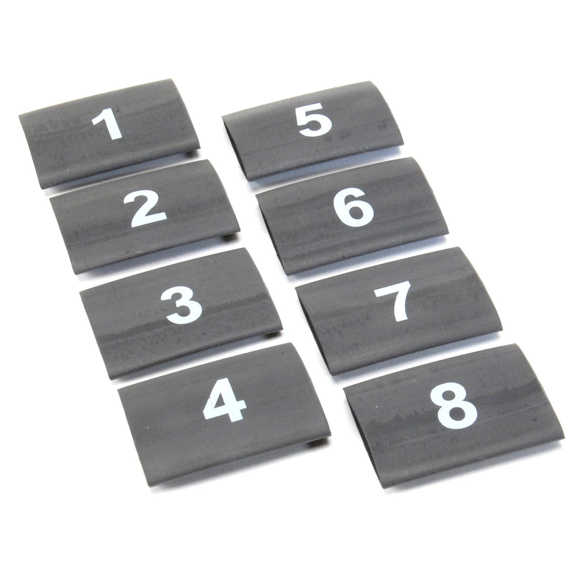 DEI Wire Markers 8 Piece Set Numbered 1-8 - Black
