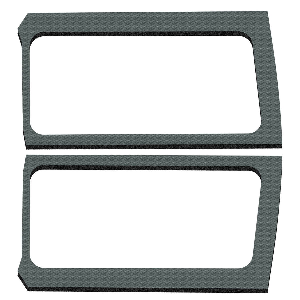 DEI for 2018-2023 Jeep Wrangler JL 2-Door Boom Mat Rear Side Window Trim - 2 Piece - Gray