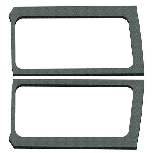 DEI for 2018-2023 Jeep Wrangler JL 2-Door Boom Mat Rear Side Window Trim - 2 Piece - Gray