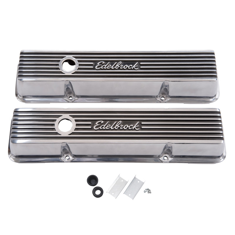 Edelbrock 4262 Valve Cover Elite II Series Chevrolet 1959-1986 262-400 CI V8 Low Polished