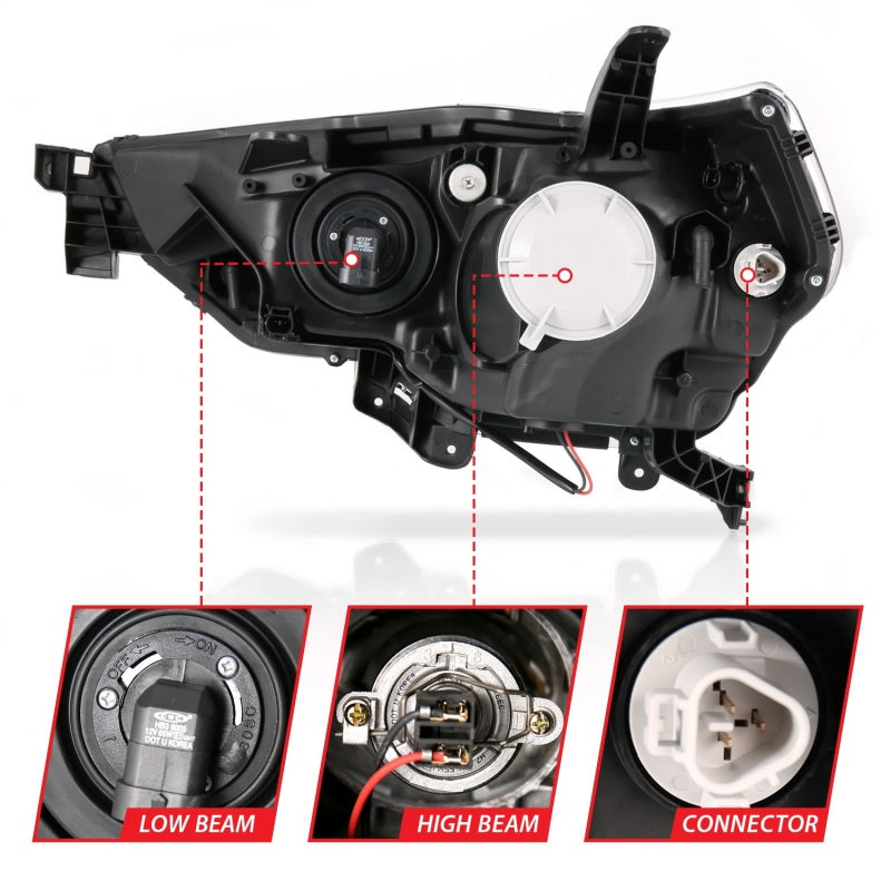 ANZO 2014-2023 Toyota 4Runner LED Projector Headlights