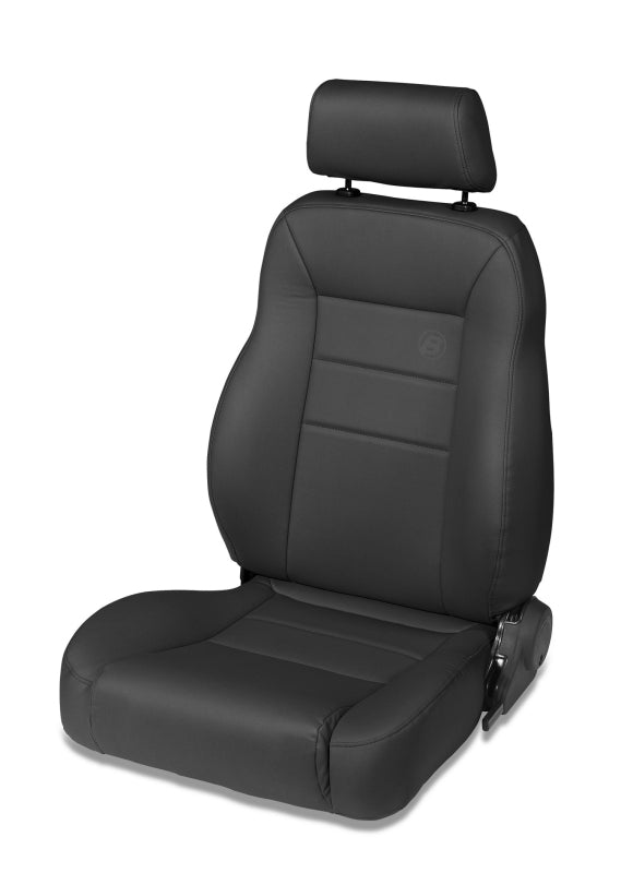 Bestop 76-86 Jeep Cj7 Front Passenger Side Trailmax II Pro Seat (All Vinyl Black Crush)