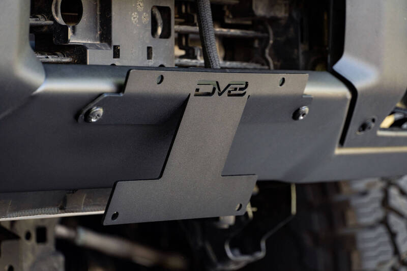 DV8 Offroad 21-22 Ford Bronco Factory Front Bumper Licence Relocation Bracket - Front - #LPBR-01