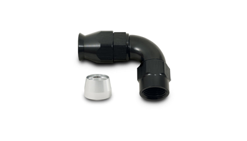 Vibrant -6AN 90 Degree Elbow Hose End Fitting for PTFE Lined Hose