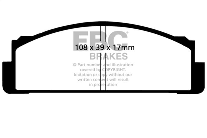 EBC 1968-1983 Fiat 124 1.6 Yellowstuff Front Brake Pads DP4116R