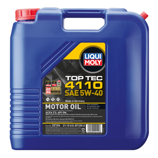LIQUI MOLY 20L Top Tec 4110 Motor Oil SAE 5W-40 (22124)