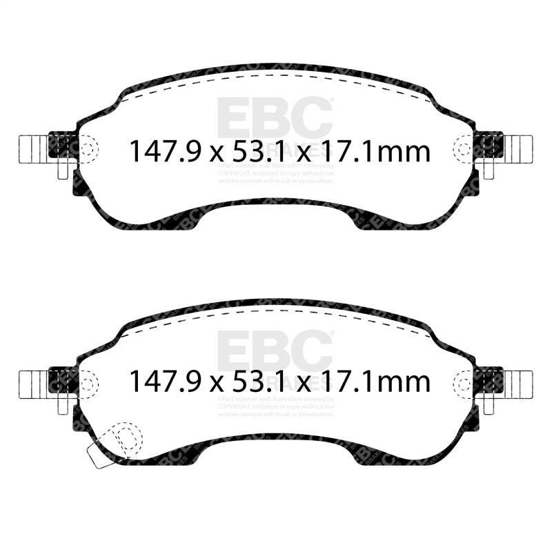 EBC 2023+ Ford Bronco 2.7TT Greenstuff Rear Brake Pads DP63151