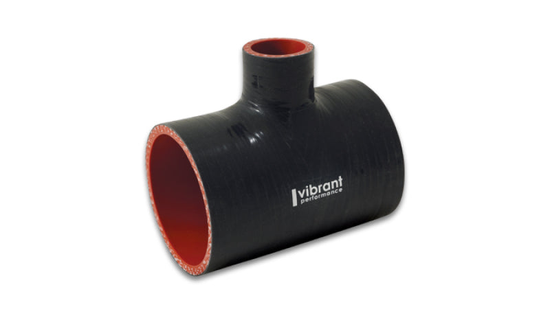 Vibrant 4 Ply Reinforced Silicone T Adapter - 2in Outlet ID x 4in OAL x 1in