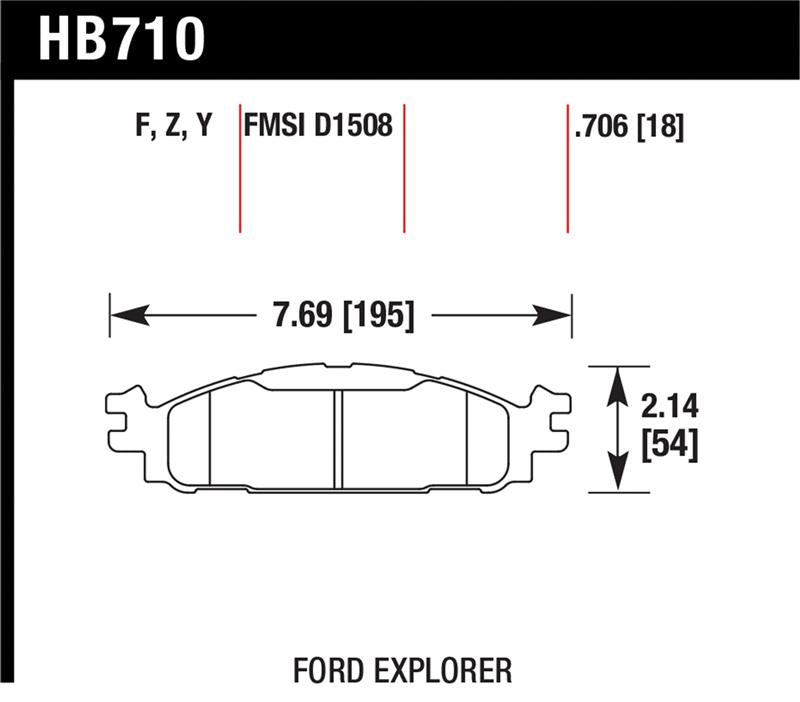 Hawk Performance HB710Z.706 Performance Ceramic Street Brake Pads
