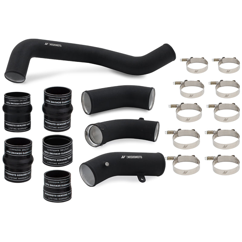 Mishimoto 17-19 GM L5P Duramax Intercooler Kit - Silver w/ WBK Pipes - #MMINT-DMAX-17KSLBK