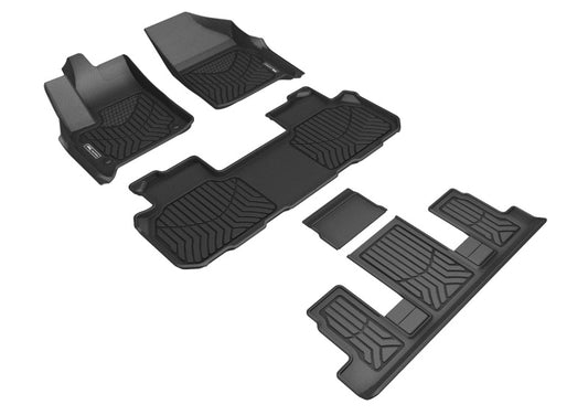 3D MAXpider Maxtrac Front, Rear & 3rd Row Floor Mats for 2018-2023 Chevrolet Traverse