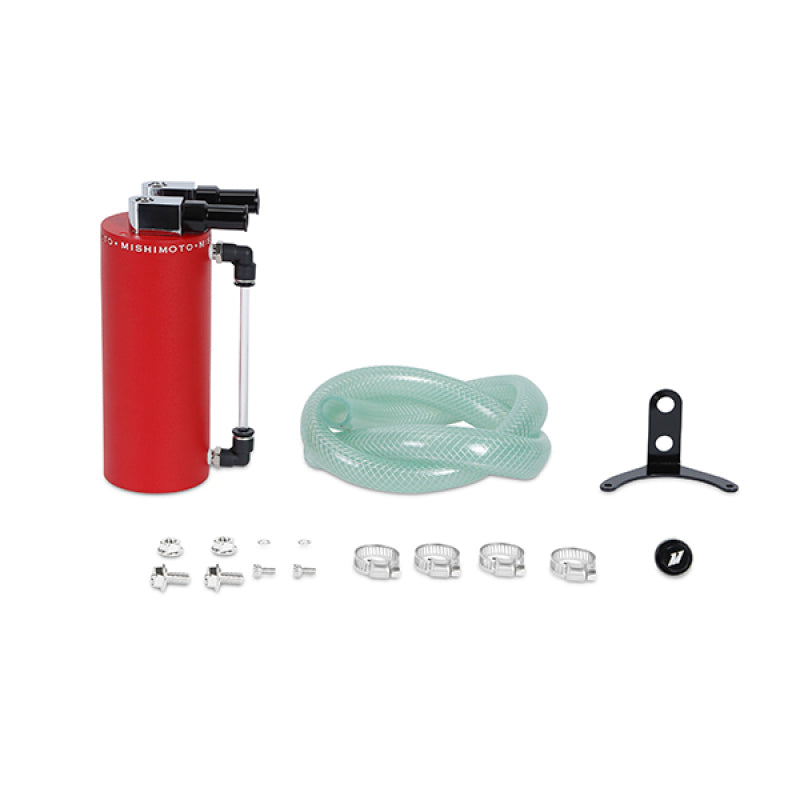 Mishimoto Small Aluminum Oil Catch Can - Wrinkle Red - #MMOCC-SAWRD