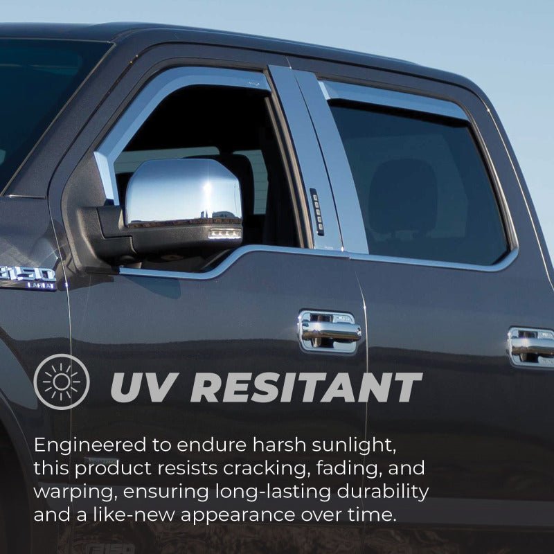 Putco for 2014-2018 Chevrolet Silverado LD - 4 Door - Crew Cab Element Chrome Window Visors