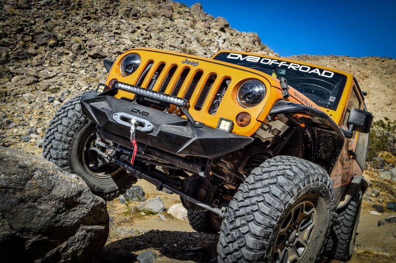 DV8 Offroad 07-18 Jeep Wrangler JK Front Aluminum Inner Fender - Black - #INFEND-01FB