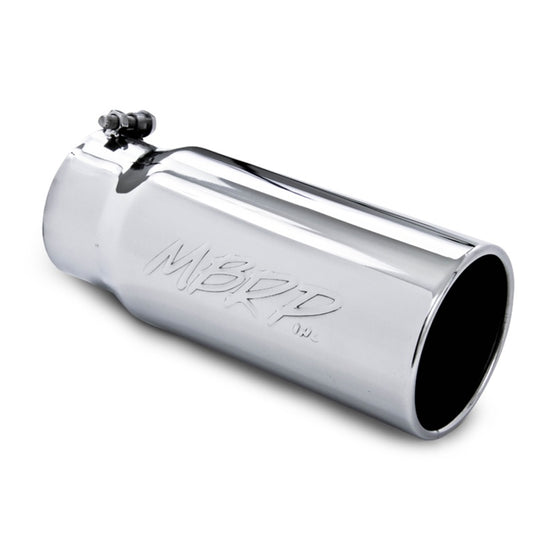 MBRP T5050 Exhaust Tip - 5" OD Rolled Straight 4" inlet 12" length | T304 Stainless