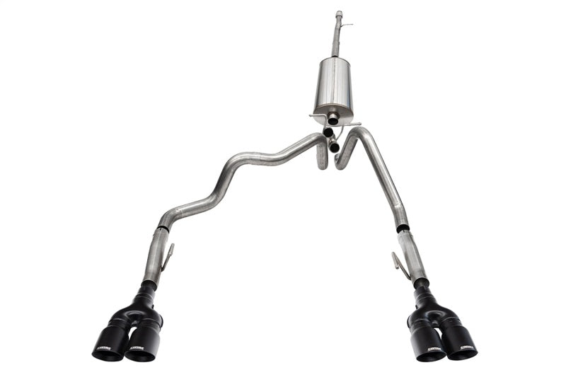 Corsa 2022-2026 Chevrolet Silverado 1500 Cat-Back Dual Rear Exit with Twin 4in Black Tips