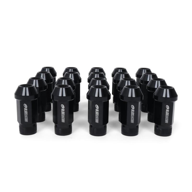 BLOX Racing Street Series Forged Lug Nuts - Black 12 x 1.5mm - Set of 20 (New Design) BXAC-00104-SSBK