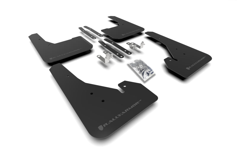 Rally Armor UR Mud Flaps - 2019-2026 Toyota Corolla - Black/Grey Logo - #MF67-UR-BLK/GRY