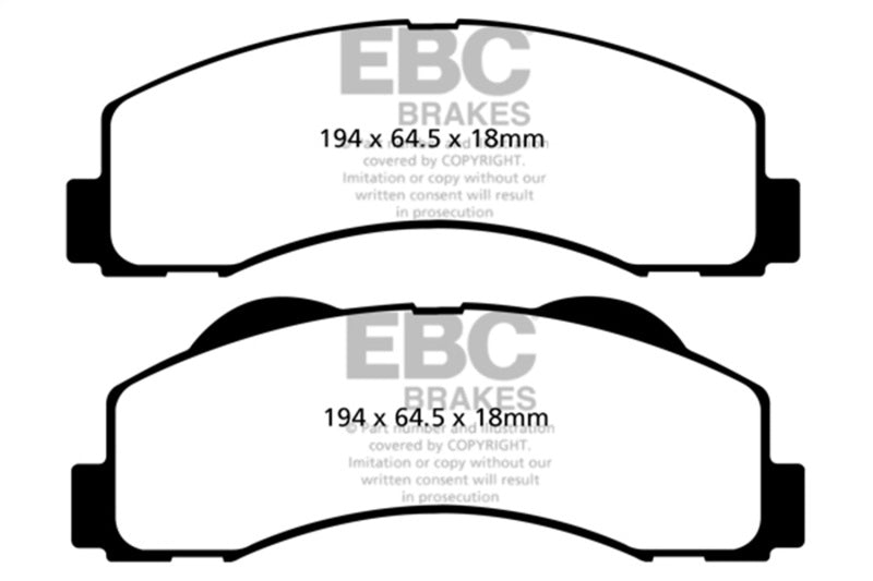 EBC 15+ Ford Expedition 3.5 Twin Turbo 2WD Extra Duty Front Brake Pads ED91855