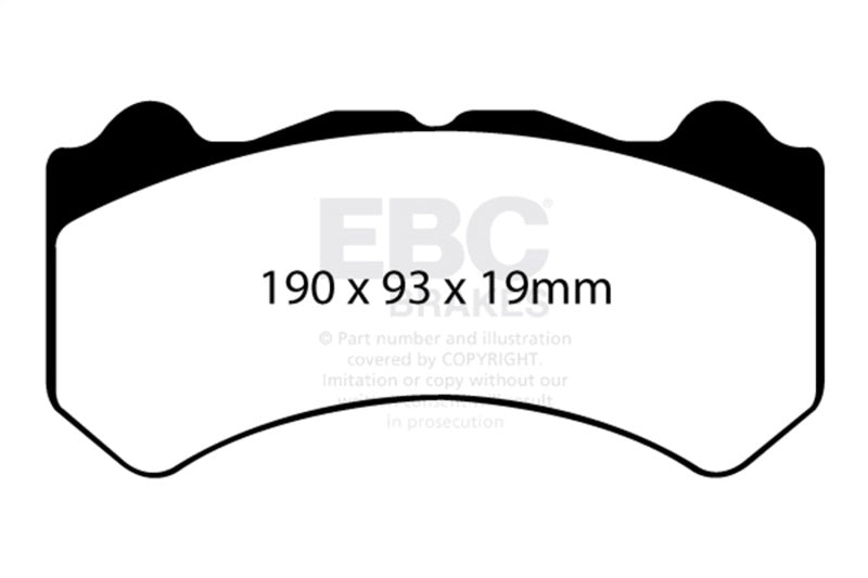 EBC 08-11 Nissan GT-R (R35) 3.8 Twin Turbo (Cast Iron Rotors) Yellowstuff Front Brake Pads DP41983R