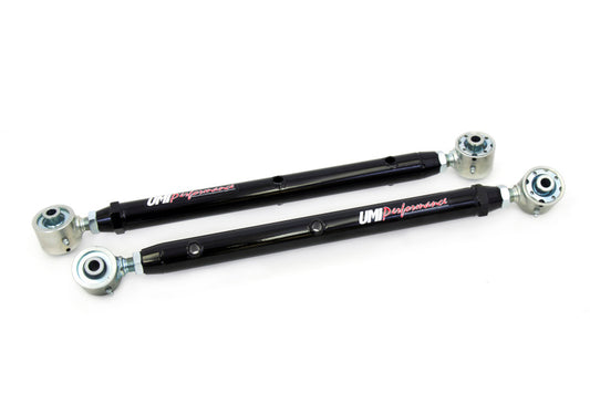 UMI Performance 4043-B Double Adjustable Lower Control Arms Roto-Joints Black