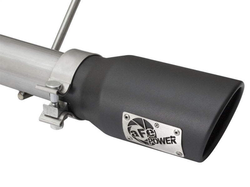 aFe Rebel Series CB 2.5in Dual Center Exit SS Exhaust w/ Black Tips 07-15 Jeep Wrangler 3.6L/3.8L V6 - #49-48056-B