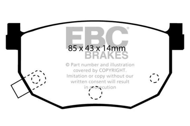 EBC 99-01 Hyundai Elantra 2.0 Ultimax2 Rear Brake Pads UD272