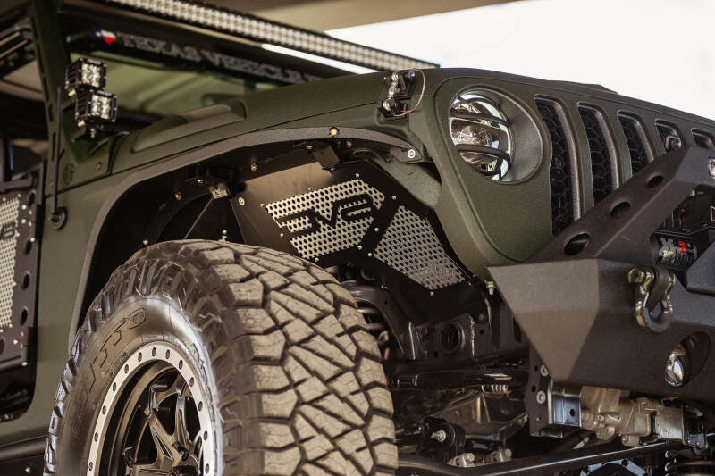 DV8 Offroad 2018+ Jeep Wrangler JL Front Inner Fenders - Black - #INFEND-03FB