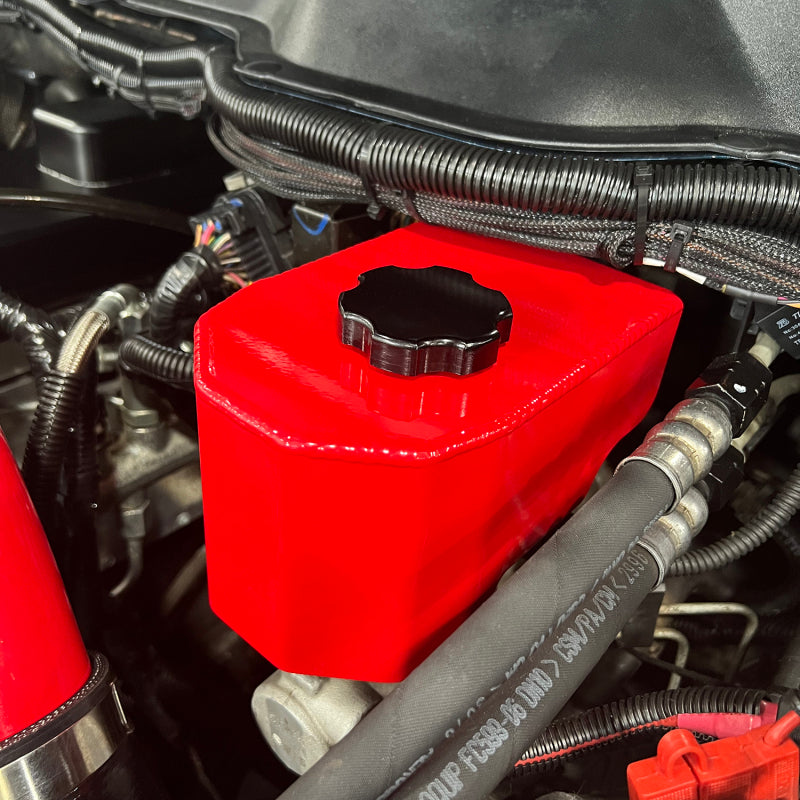 Wehrli Custom Fabrication WCF100209-BR Brake Master Cylinder Reservoir Cover Bengal Red for 2006-2026 Dodge Ram / Ram 2500 / 3500 Cummins