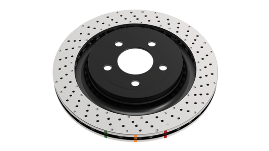 DBA 96-08 Mitsubishi Lancer Evo (IV-IX) Rear 4000 Series Drilled Wavey Rotor