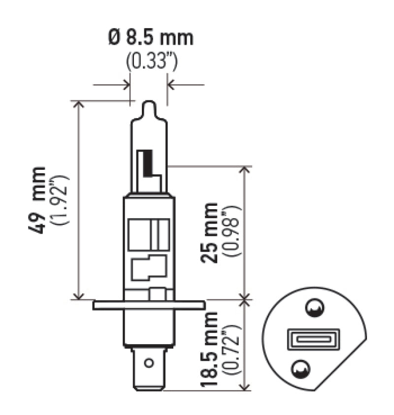 HELLA H71070227 Optilux H1 100W XB Extreme White Bulbs Pair