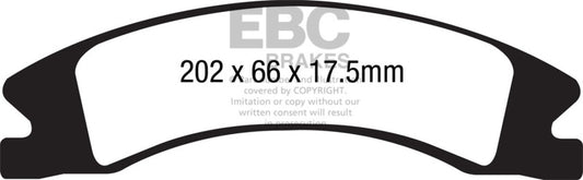 EBC 15+ Cadillac Escalade Ext/Esv 6.2 2WD Greenstuff Front Brake Pads DP61885