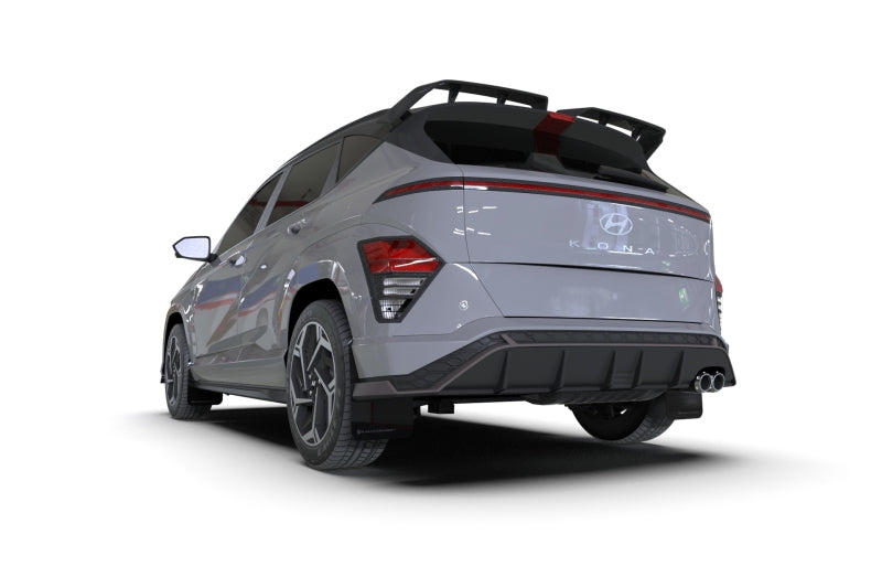 Rally Armor UR Mud Flaps - 2024-2025 Hyundai Kona - Black/Grey Logo - #MF103-UR-BLK-GRY