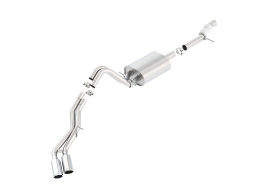Borla 140557 Touring Cat Back 15-16 Chevy Tahoe 5.3L V8 2.75in, 2.25in Dual Same Side Exit 4in Tips - #140557