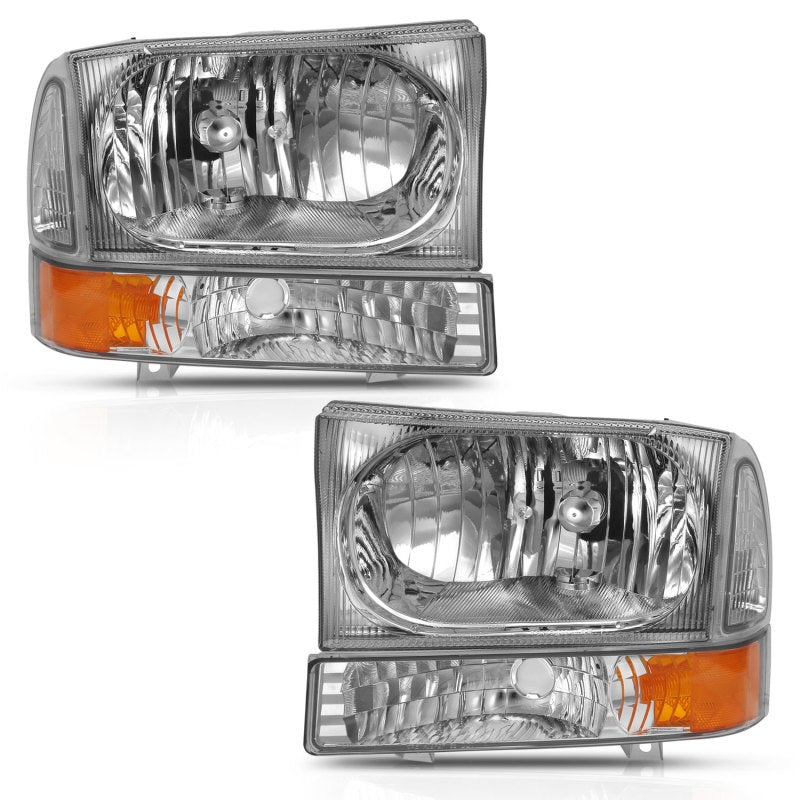 ANZO 1999-2004 Ford E-350 Super Duty Crystal Headlights