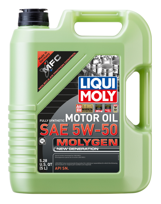 LIQUI MOLY 5L Molygen New Generation Motor Oil SAE 5W-50 (20310) - Pack of 4