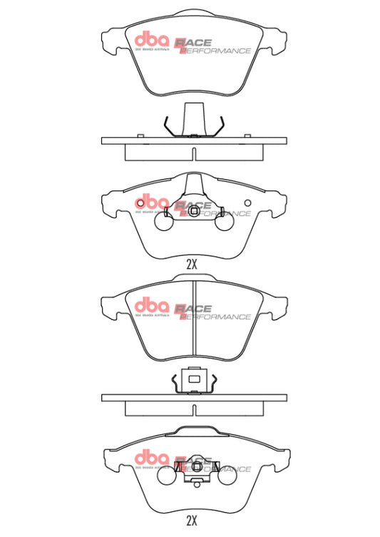 DBA 12-13 Volkswagen Golf R Front RP Performance Brake Pads