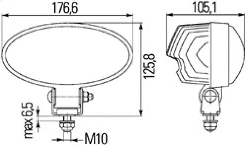 HELLA 996386001 Oval 90 LED Work Lamp Multi-Volt 9-33V
