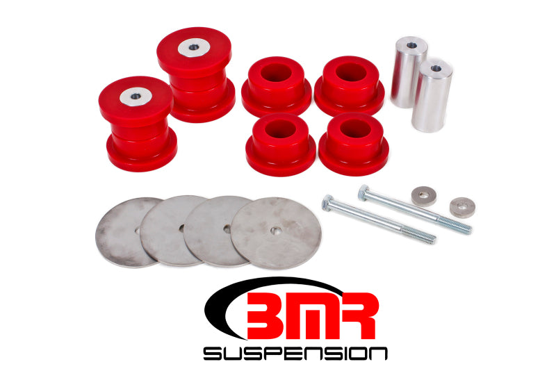 BMR 2016-2024 6th Gen Camaro Rear Cradle Bushing Kit (Polyurethane) - Red