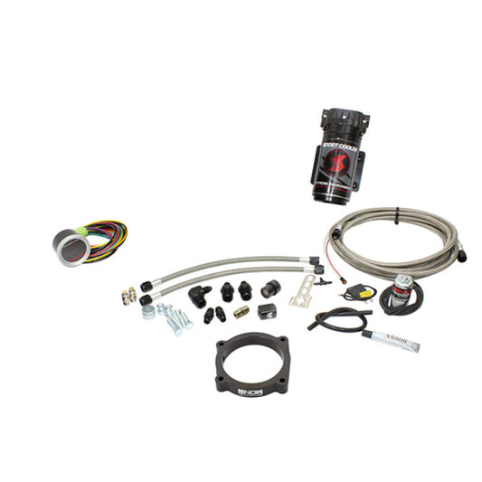 Snow Performance SNO-2171-BRD-T Stage 2 Bst Cooler for Challenger Hellcat Water Inj Kit (SS Brded Line/4AN Fittings) w/o Tank