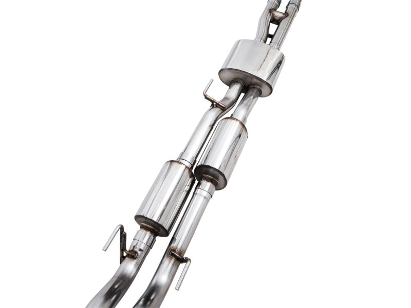 AWE Tuning 16-22 Toyota Tacoma 0FG Cat-Back Exhaust w/ BashGuard - Dual Chrome Silver Tips