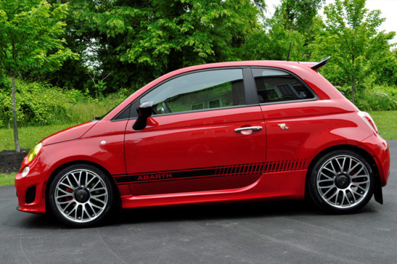 Rally Armor UR Mud Flaps - 2012-2019 Fiat 500 - Black/Red Logo - #MF25-UR-BLK/RD